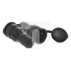 Gniazdo przenośne z klapką 16A 2P+Z 250V IP54 czarny GN-54 W-97448