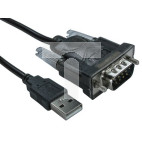 Kabel KVM, dł. 1.2m, USB TYP A M. - DB9 RS232 M, kolor: Czarny, RS PRO