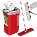 Mop płaski z wiadrem i wyciskaczem GreenBlue, dwa wkłady microfibra HQ, pojemność 5,7L, MaxiClean GB870