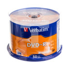 Płyta DVD+R VERBATIM 4,7GB x16 MATT SILVER /CAKE 50szt./