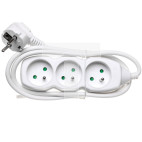 Przedłużacz 3-gniazda z/u 1,5m /H05VV-F 3G1/ biały P0311