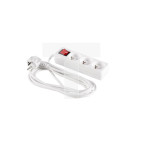 Przedłużacz z wyłącznikiem 3-gniazda z/u 1,5m /H05VV-F 3G1/ biały PM-ZW-3G-15