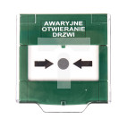 Przycisk awaryjnego wyjścia natynkowy 2A/30V DC ręczny zielony APWK