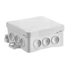 Puszka naścienna 85x40x85mm z dławnicą zintegrowaną samozatrzaskowa, bezhalogenowa, seria FASTBOXiHOOK szara IP54 NS6 35346102