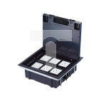 Puszka podłogowa (floorbox) 6M (45x45) regulowana głębokość, do podłogi technicznej (wylewka opcjonalnie) PP005