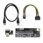 Riser PCI-E 1x - 16x USB 3.0 ver. 018 SATA/ PCI-E 6 pin 55510