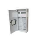 Rozdzielnica licznikowa metalowa na licznik elektroniczny 1 X TL 3F + 11 zabezpieczeń zamek okienko RAL 9003A-RZ12E