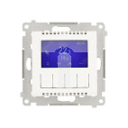 Simon 54 Termostat programowalny z wyświetlaczem z wew zewn czujnikiem temperatury bez sondy (moduł) 16A 230V biały DETD1A.01/11