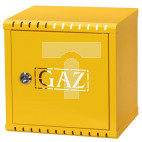 Skrzynka szafka gazowa nierdzewna żółta 250x250x200mm + kluczyk bezpieczeństwa