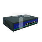 Switch 4x PoE 802.3af, 2x UPLINK, zasilacz wbudowany - DC 52V, tryb EXTEND (250m)