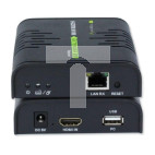 Techly KVM Extender HDMI+USB po skrętce Cat5e/6 do 120m