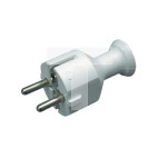 Wtyczka prosta 16A z/u Uni-Schuko 250V biała WT-40