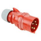 Wtyczka przenośna 32A 5P 400V czerwona IP44 SHARK 025-6