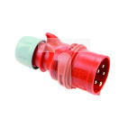 Wtyczka przenośna (zwrotnica faz) 32A 5P 400V czerwona IP44 TURBO SHARK 7025-6