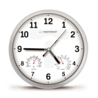 Zegar ścienny Esperanza LYON EHC016W (kolor biały, kolor srebrny)