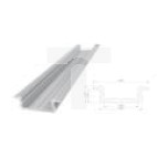 profil ALU wpuszczany 6,1mm, surowe aluminium, dł 3000mm, max szer taśmy 12mm