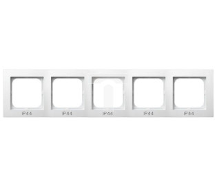 AS Ramka pięciokrotna do łączników IP44 biała RH-5G/00