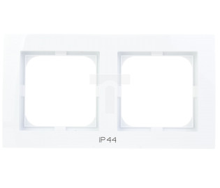 AS Ramka podwójna do łączników IP44 biała RH-2G/00