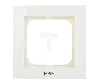 AS Ramka pojedyncza do łączników IP44 ecru RH-1G/27