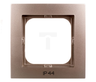AS Ramka pojedyncza do łączników IP44 satyna light RH-1G/45