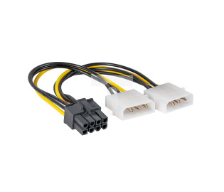 Adapter 2x Molex (m) / PCI-Express (f) 8-pin AK-CA-29 AK-CA-29