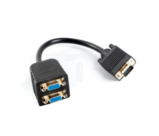 Adapter VGA D-Sub15 (M) - 2x VGA D-Sub15 (F) AD-0020-BK
