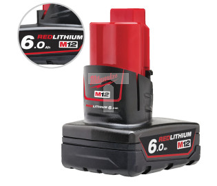 Akumulator M12 12V, Li-Ion o pojemności 6.0Ah MILWAUKEE
