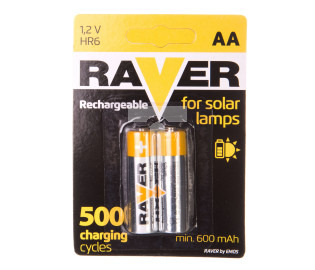 Akumulator Ni-MH R6 / AA 600mAh RAVER SOLAR /blister 2szt/ B7426
