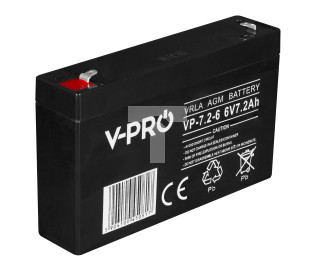 Akumulator bezobsługowy AGM do zasilacza UPS 6V 7,2Ah VOLT VPRO