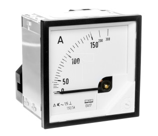 Amperomierz analogowy tablicowy 150/300A do przekładnika 150/5A 72x72mm IP50 C3 K=90 st. EA17N F41700000000