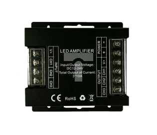Amplifier RGB czarny 30A 360W 12V 12/24VDC czarny