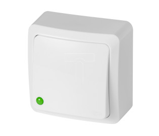 BERG Łącznik jednobiegunowy n/t 10AX IP20 biały 3710-00