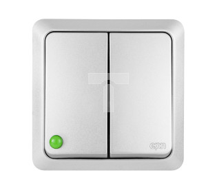 BERG Łącznik świecznikowy n/t 10AX IP20 srebrny 3711-06