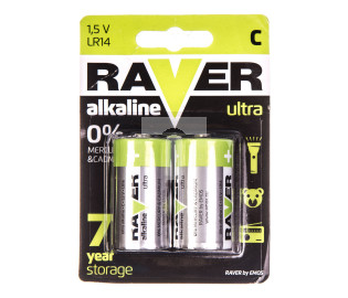 Bateria alkaliczna LR14 / C 1,5V RAVER ULTRA B7931 /blister 2szt./