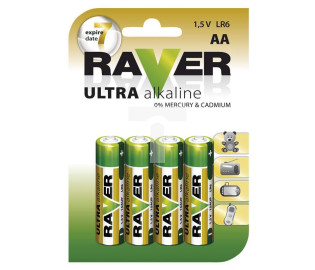 Bateria alkaliczna LR6 / AA 1,5V RAVER ULTRA B7921 /blister 4szt./