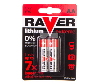Bateria litowa LR6 / AA 1,5V RAVER EXTREME B7821 /blister 2szt./