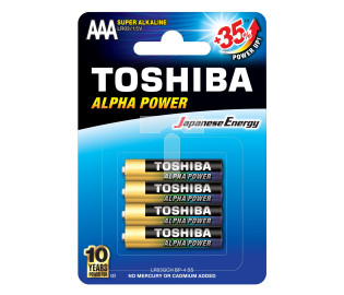 Bateria ultra alkaliczna LR03 / AAA 1,5V ALPHA POWER LR03GCH BP-4 /blister 4szt./