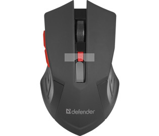 DEFENDER MYSZ BEZPRZEWODOWA ACCURA MM-275 RF CZARNO-CZERWONA OPTICAL 1600DPI 6P 52276