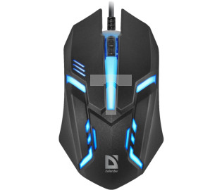 DEFENDER MYSZ CYBER MB-560L 7 KOLORÓW 1200DPI 3P CZARNA 52560