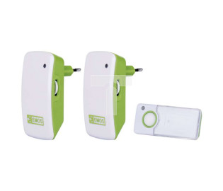 Dzwonek bezprzewodowy 100m 230V zielony P5742