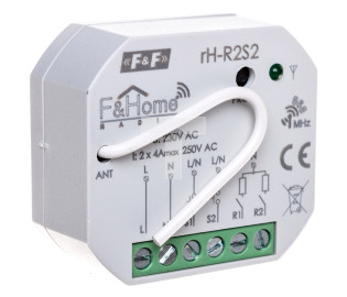 F&amp;Home Radio Przekaźnik dwukanałowy z podwójnym nadajnikiem rH-R2S2