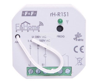 F&amp;Home Radio Przekaźnik jednokanałowy z jednokanałowym nadajnikiem rH-R1S1i