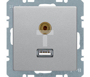 Gniazdo USB/3.5 mm audio alu aksamit lakierowany Q.1/Q.3 3315396084