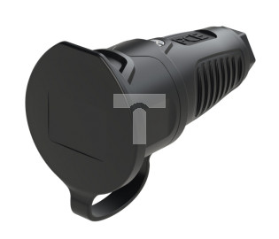 Gniazdo gumowe z zatyczką 16A 2P+Z 230V IP54 z bolcem uziemiającym 2411-ss
