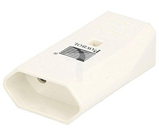 Gniazdo płaskie b/u Euro 10A/250V białe D.3109