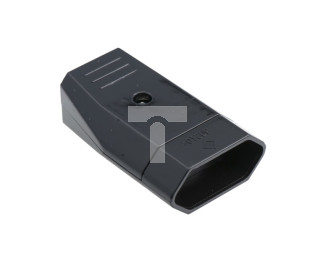 Gniazdo płaskie b/u Euro 10A/250V czarne D.3109C