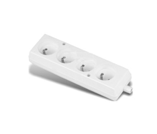 Gniazdo przenośne czterokrotne 16A 2P+Z 250V białe GN-470