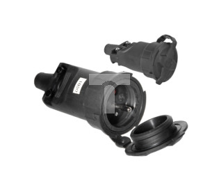 Gniazdo przenośne gumowe z/u 16A 250V IP65 D.3149
