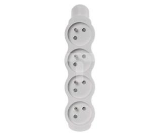 Gniazdo /rozgałęźnik/ do przedłużacza 4-gniazda z/u białe P0400N