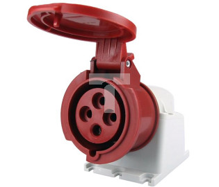Gniazdo stałe 32A 4P 400V czerwone IP44 ECO SpeedPRO 23396